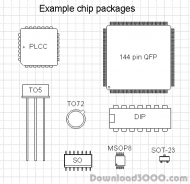 Visio Electronic Chip Packages screenshot